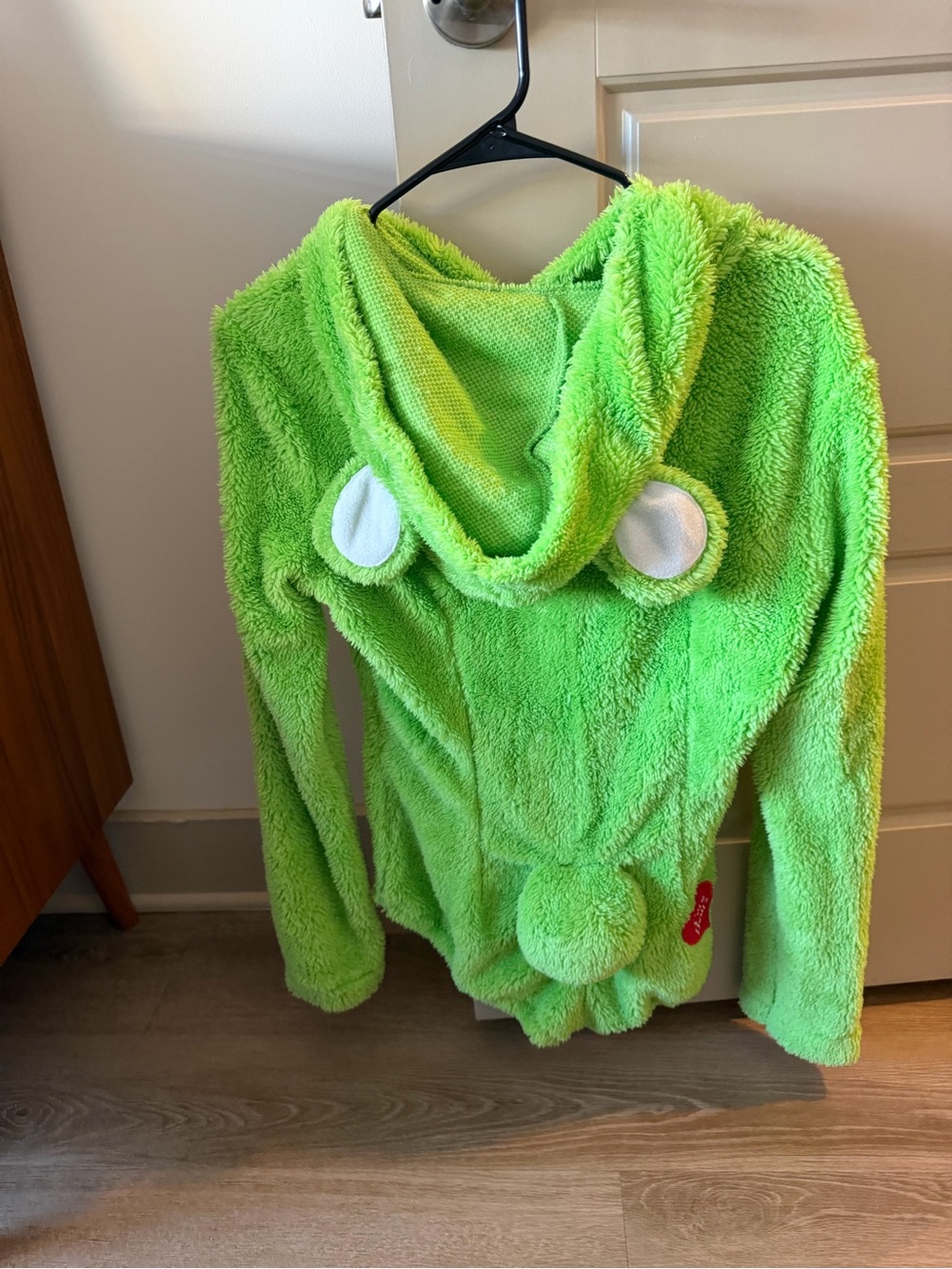 Care Bears Lime Green Hooded Plush Onesie Romper - Picture 9 of 11